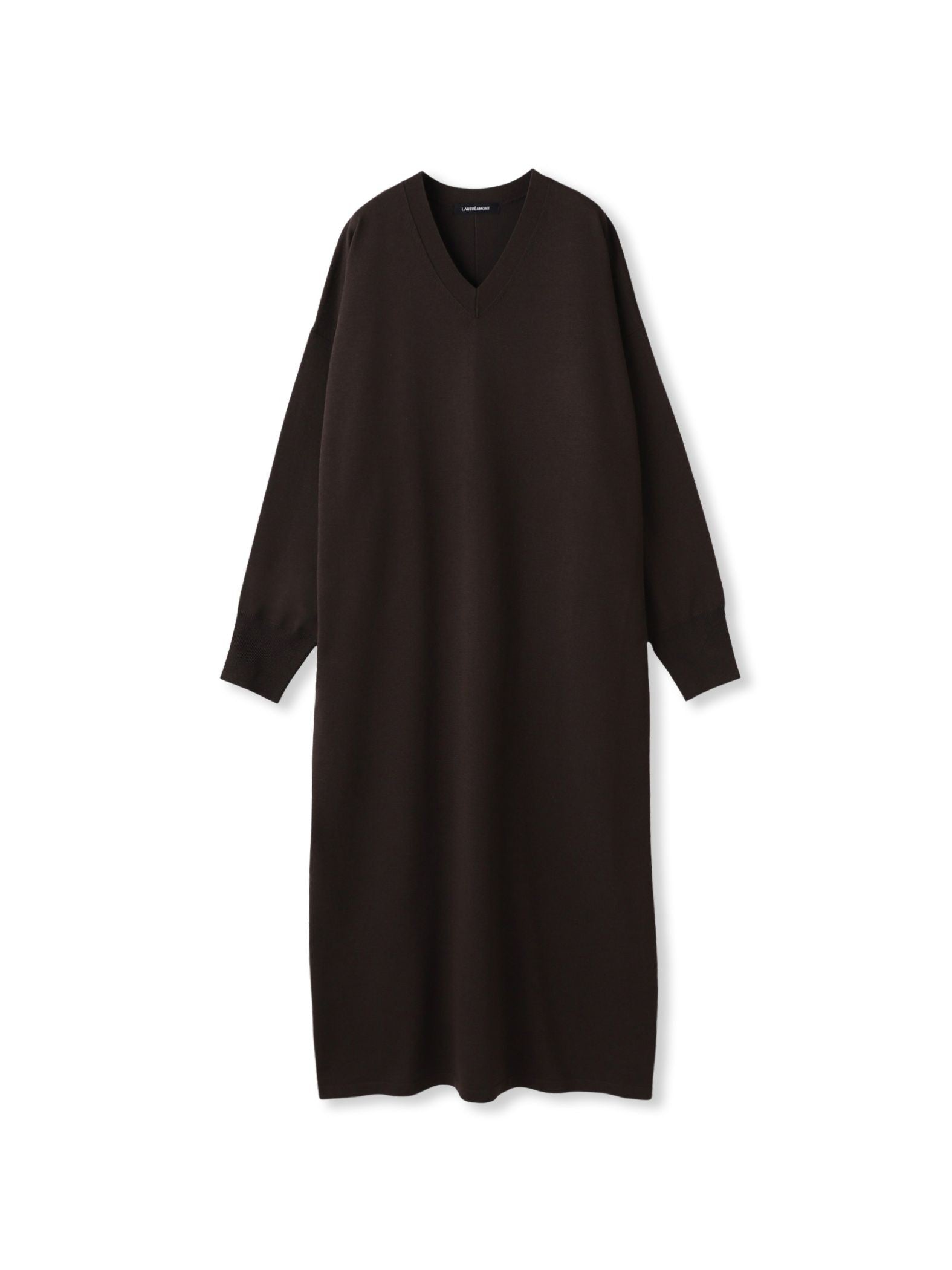 【WEB限定】Vネックニットワンピース≪丈長めあり/手洗い可能≫