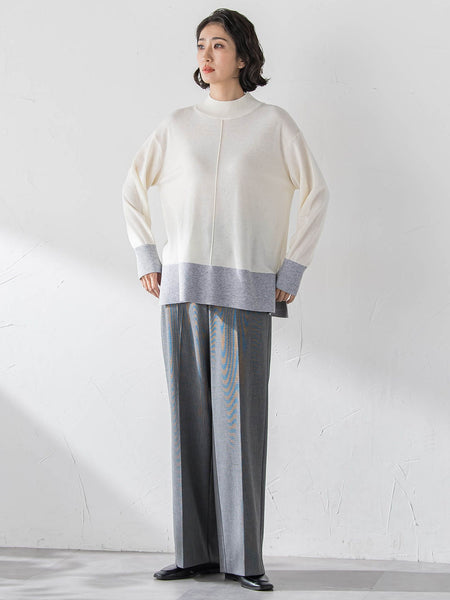 ファインウールハイネックニット