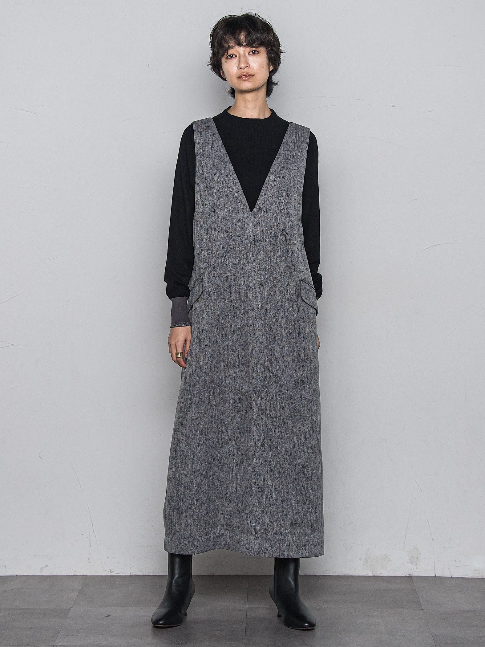 ボトルネック配色ニットプルオーバー≪手洗い可能≫