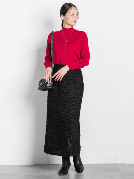 【コラボ商品】エディター東原妙子 × LAUTREAMONT /フェザージャガードタイトスカート