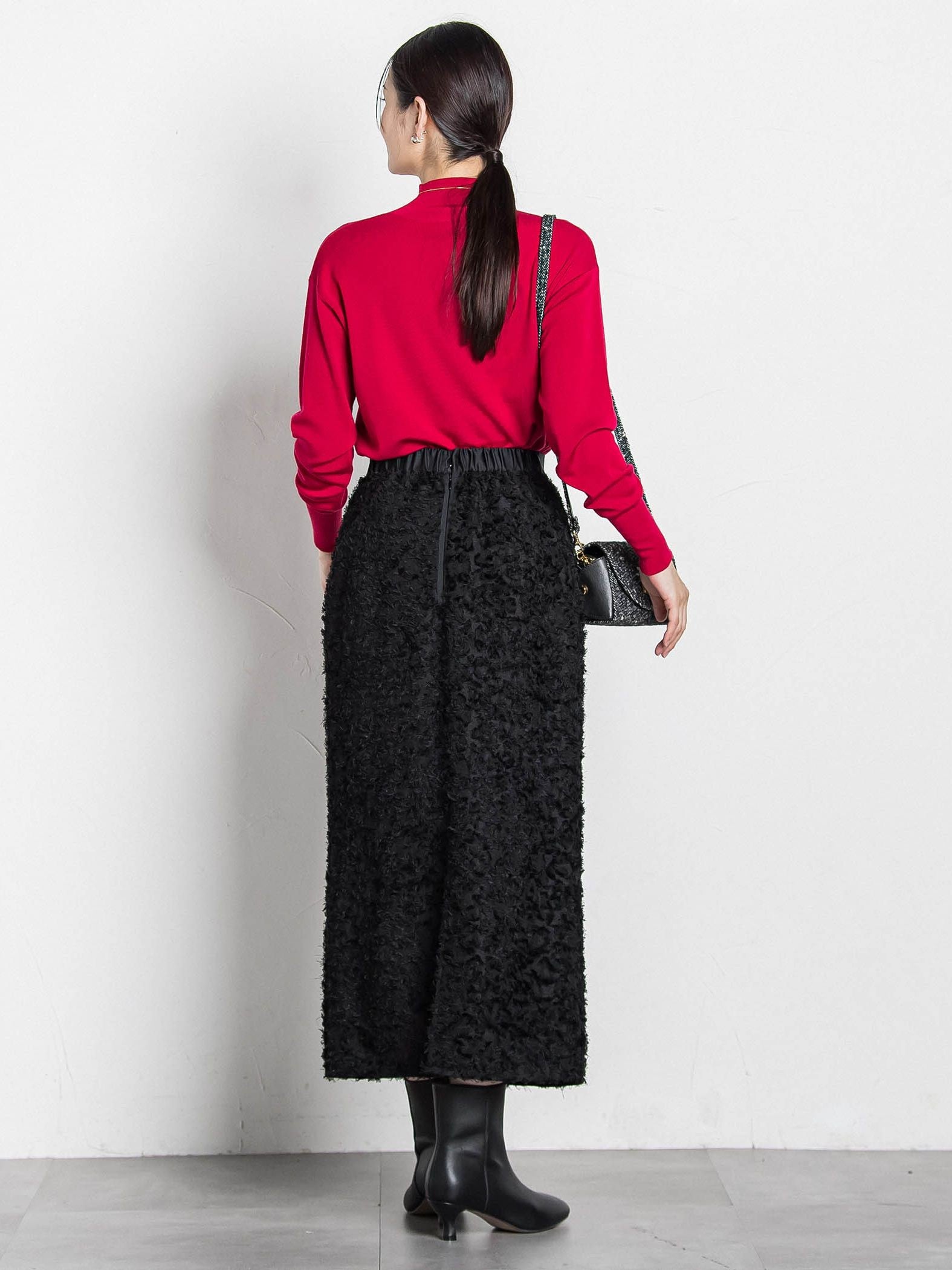 【コラボ商品】エディター東原妙子 × LAUTREAMONT /フェザージャガードタイトスカート