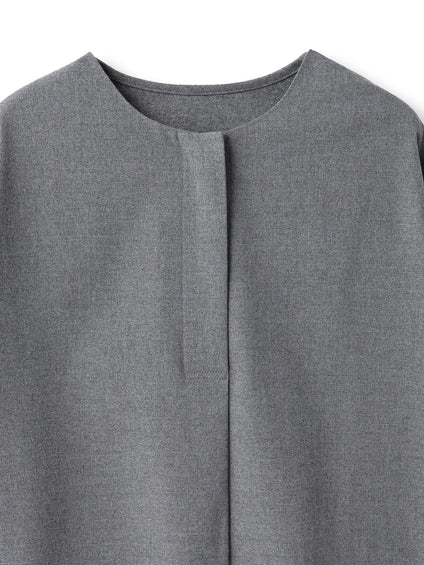 【一瞬で楽とキレイを叶える】裏起毛2WAYネックブラウス≪手洗い可能≫