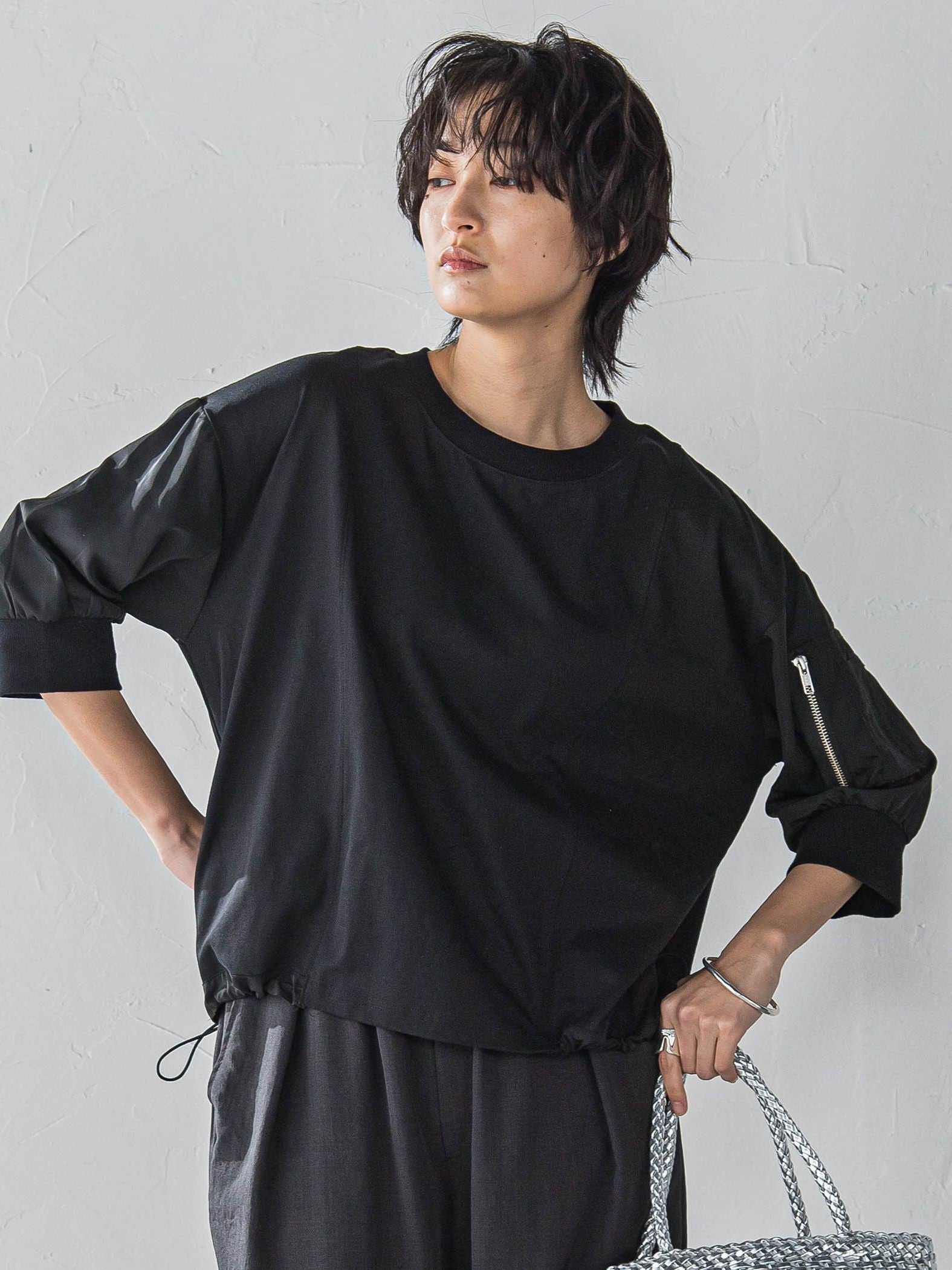 【WEB限定】ワークポケット付きドッキングプルオーバー≪洗濯機で洗える≫