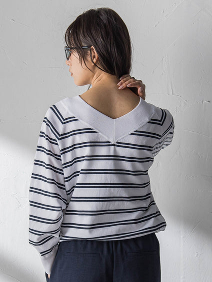 LEVITA Vネックドルマンニットプルオーバー