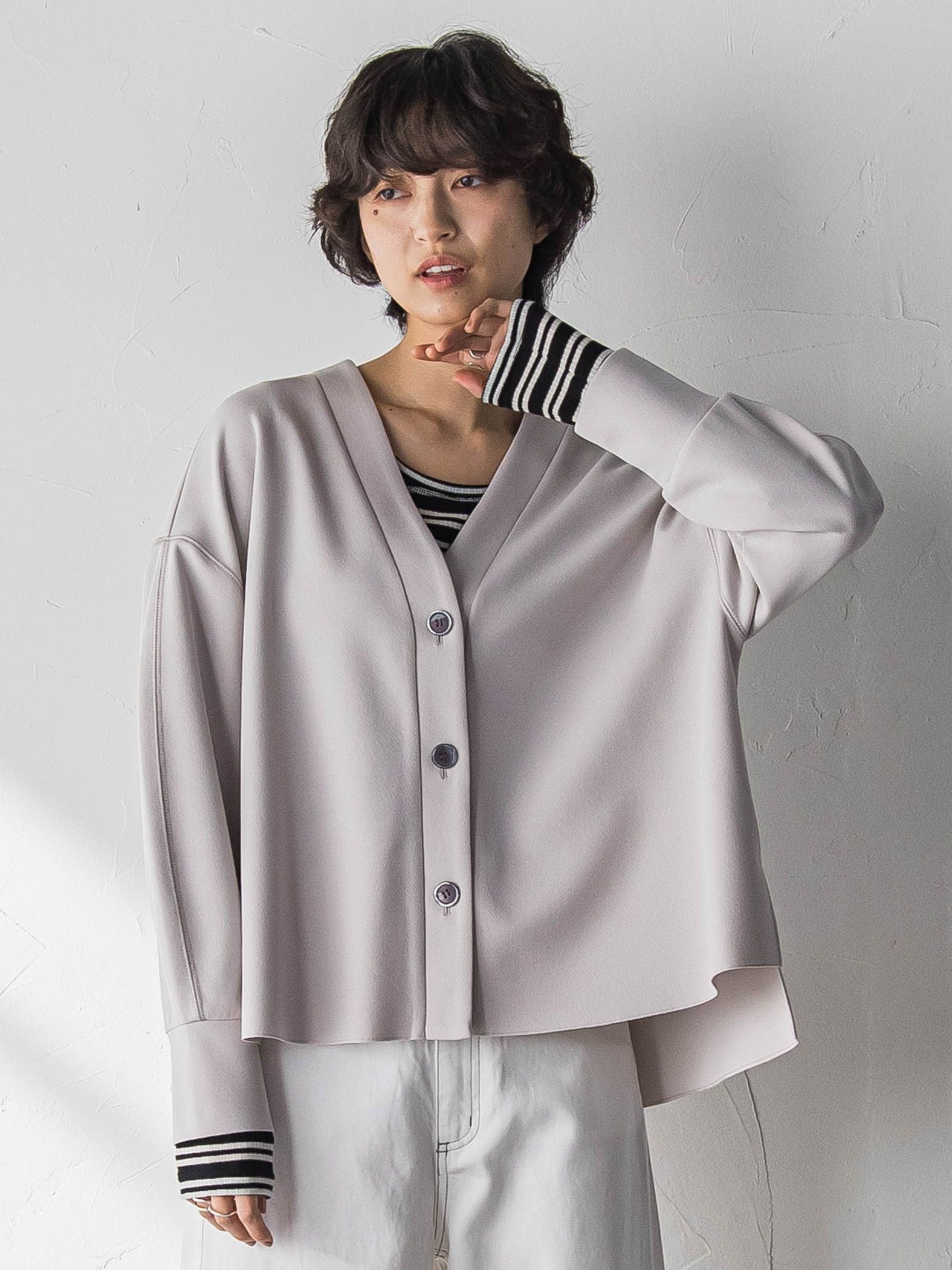 【えらべるSETUP】叶えるカットカーディガン≪手洗い可能≫