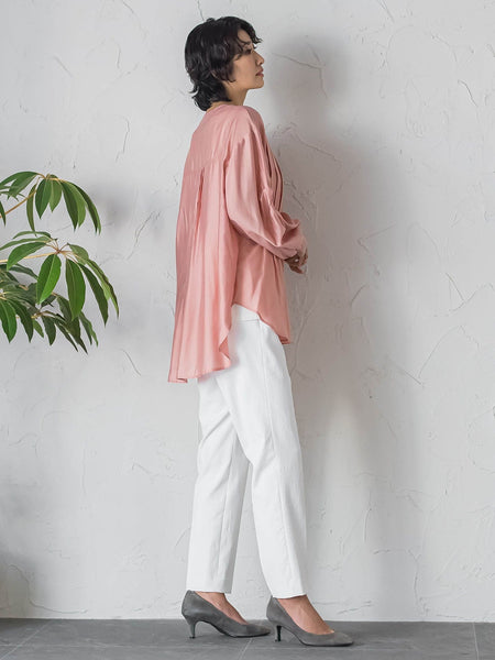 【WEB限定/+5cm丈長め】シェルタリングテーパードパンツ