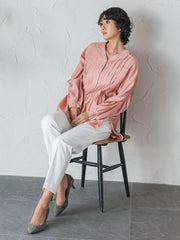 【WEB限定/+5cm丈長め】シェルタリングテーパードパンツ