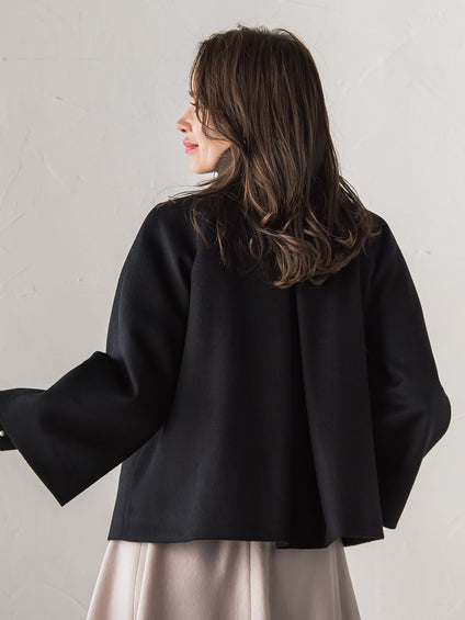 スタンドカラーショートコート