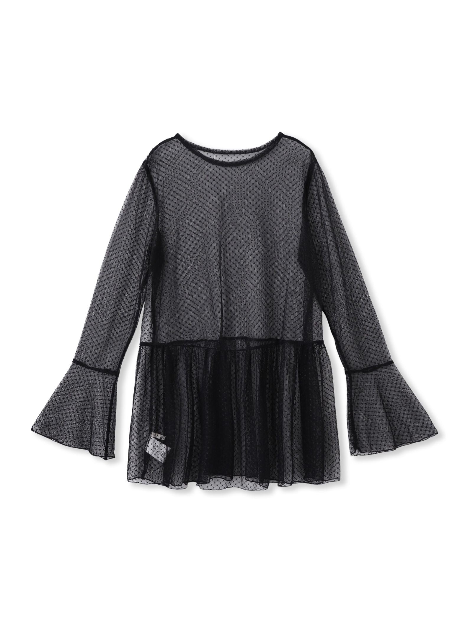 チュールドットチュニックプルオーバー≪洗濯機で洗える≫