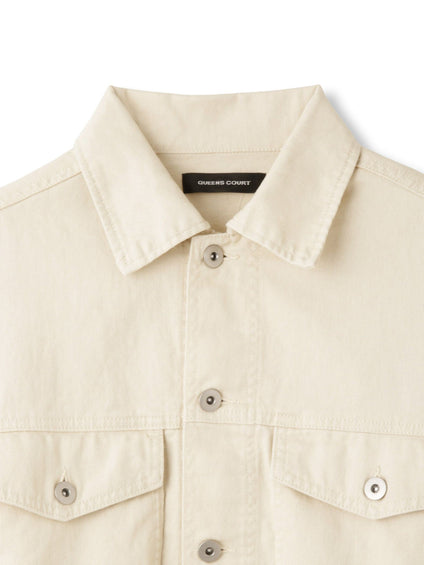 カラーデニムボクシーフィットブルゾン≪洗濯機で洗える≫