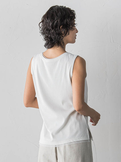 【大きいサイズ】ラメテレコタンクトップ