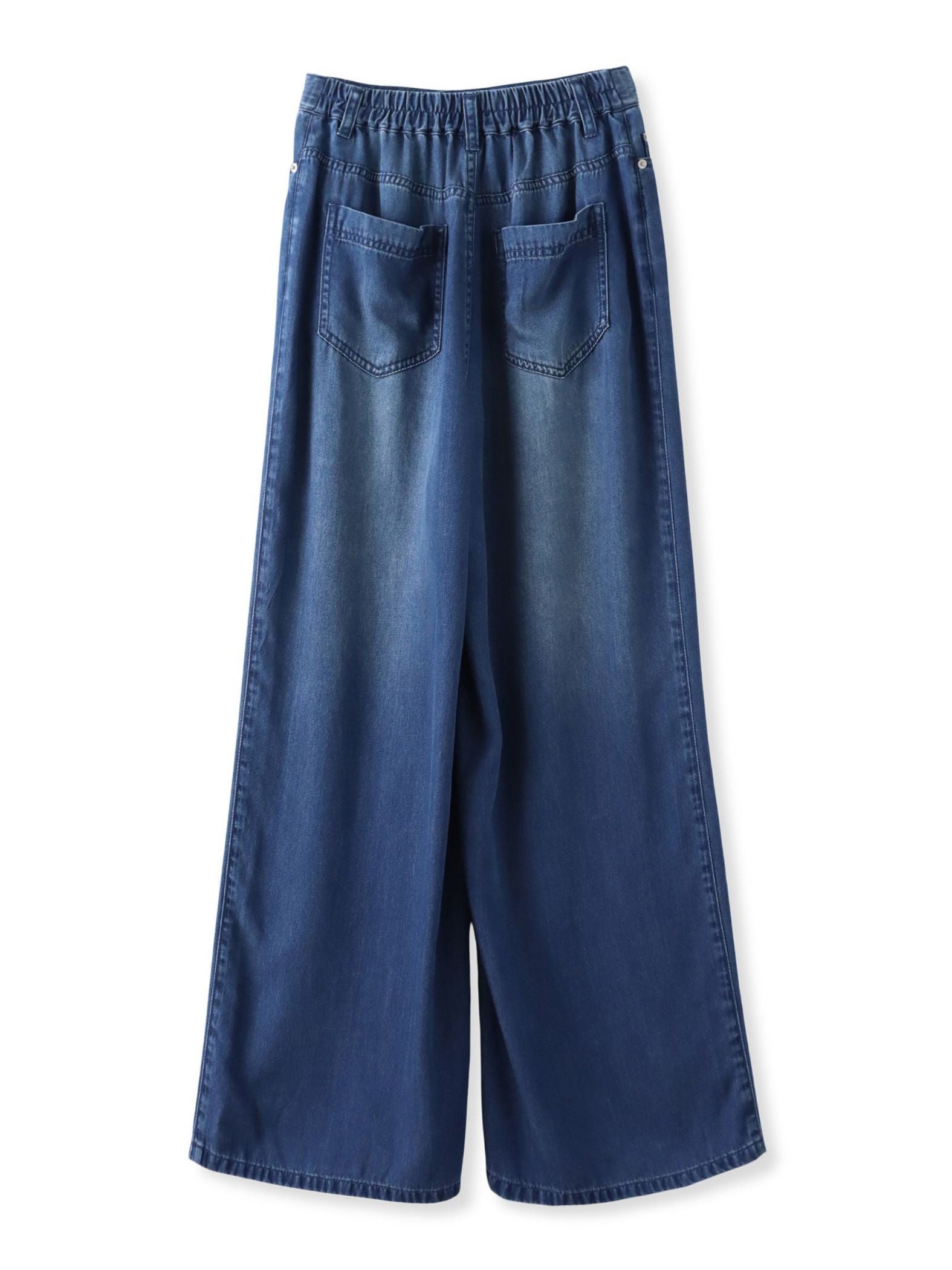 ドレープシルクデニムパンツ