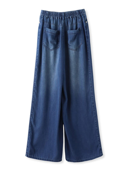 ドレープシルクデニムパンツ