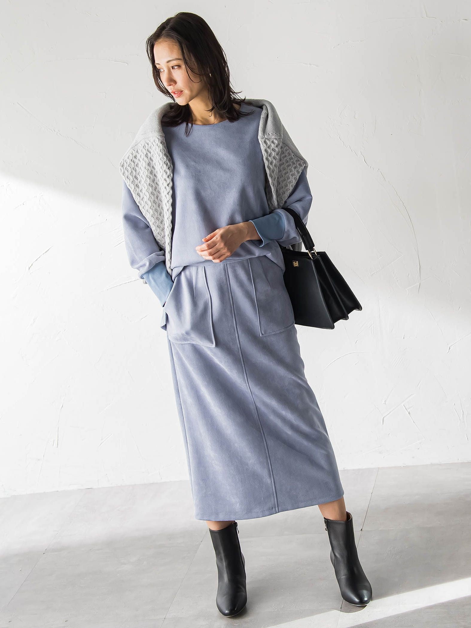 【WEB限定】フェイクスエードプルオーバー≪セットアップ対応/洗える≫