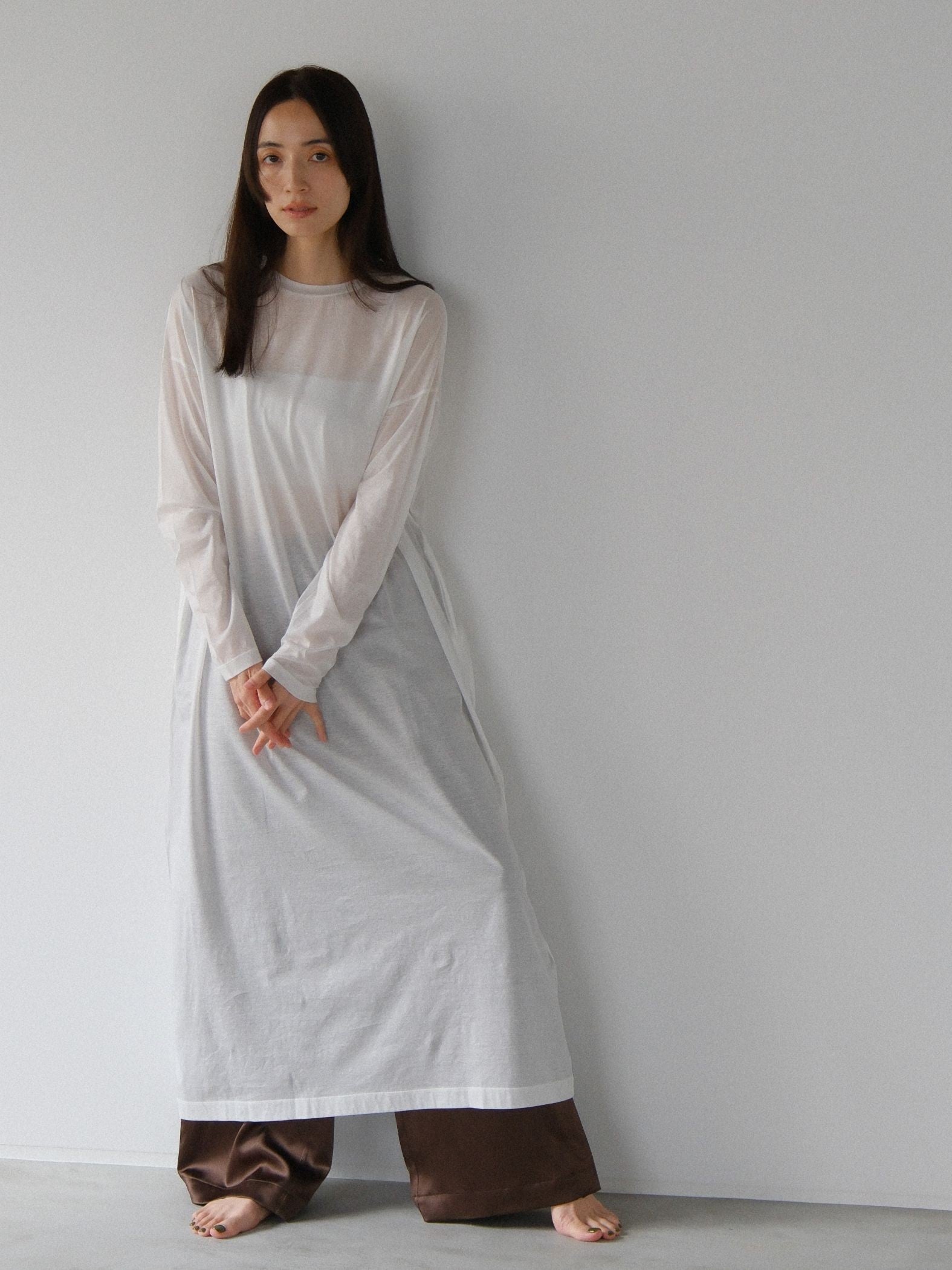 sheer long dress【日本製】