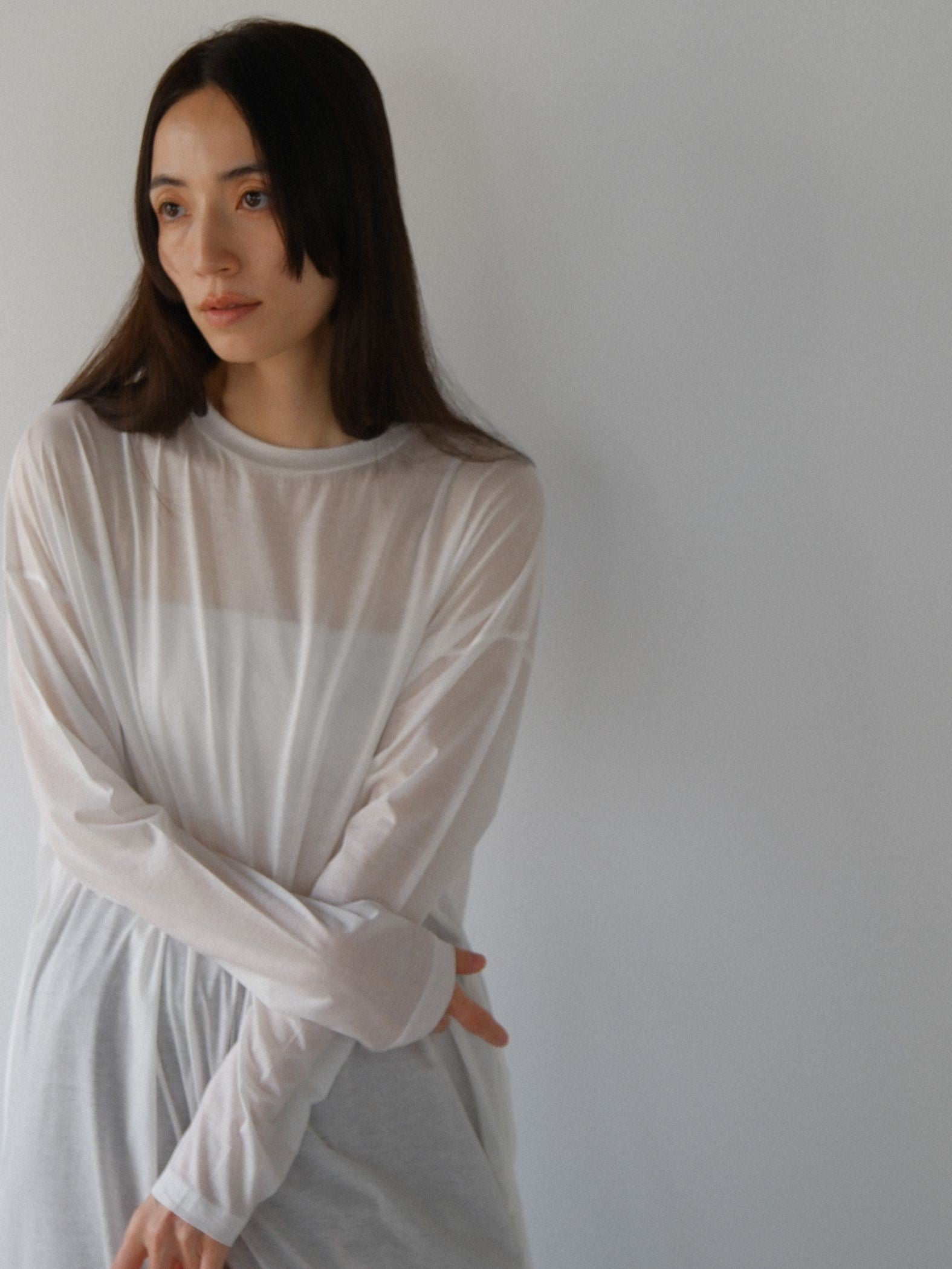 sheer long dress【日本製】