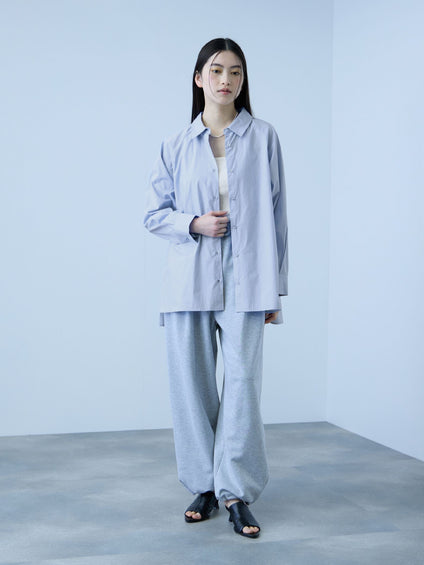 【大人の抜け感】コーマコットンバックフレアシャツ