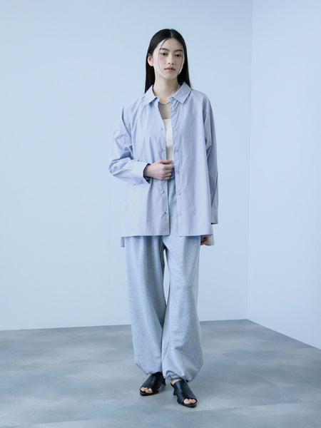 【大人の抜け感】コーマコットンバックフレアシャツ