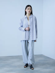 【大人の抜け感】コーマコットンバックフレアシャツ