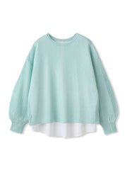 メッシュ柄レイヤードニット≪手洗い可能≫