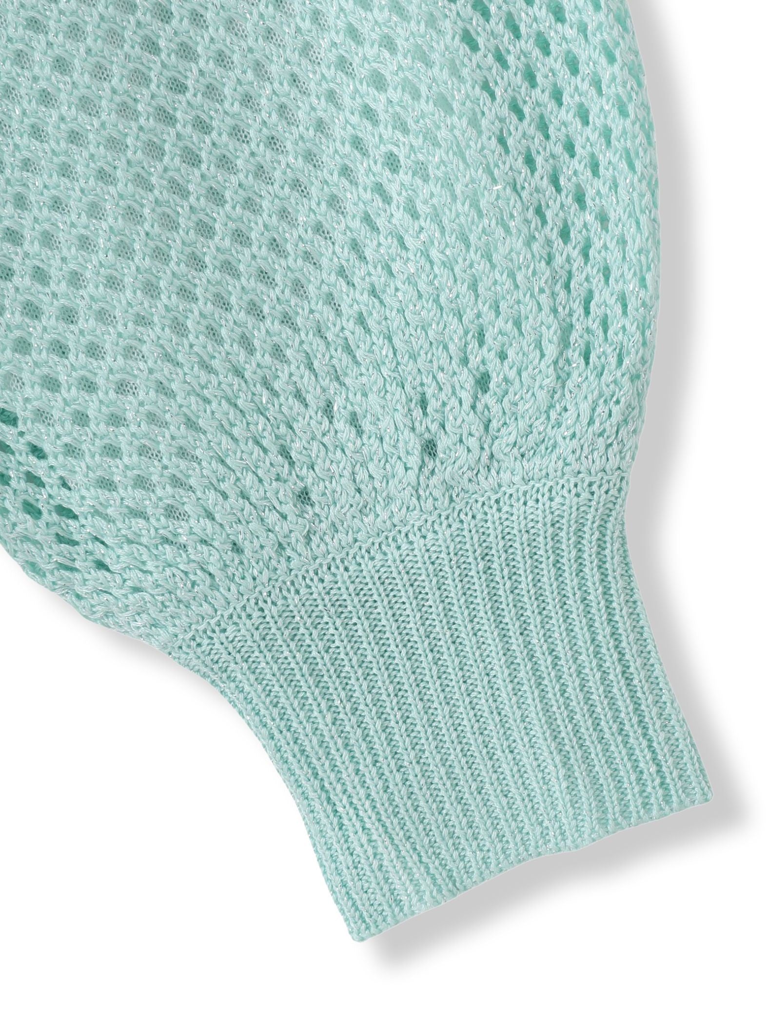 メッシュ柄レイヤードニット≪手洗い可能≫