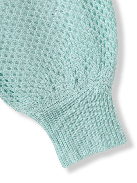 メッシュ柄レイヤードニット≪手洗い可能≫