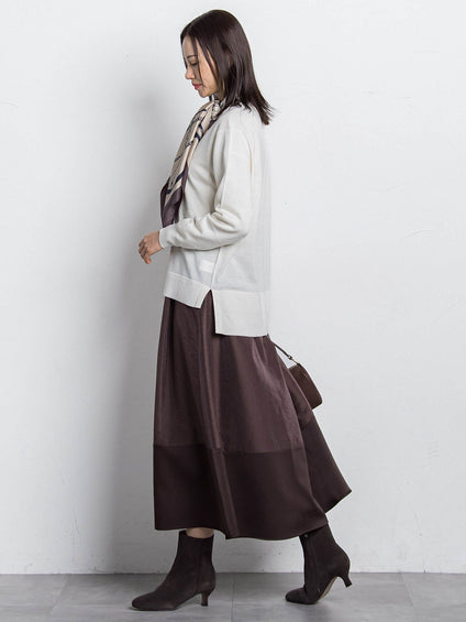 素材切り替えオーガンジースカート