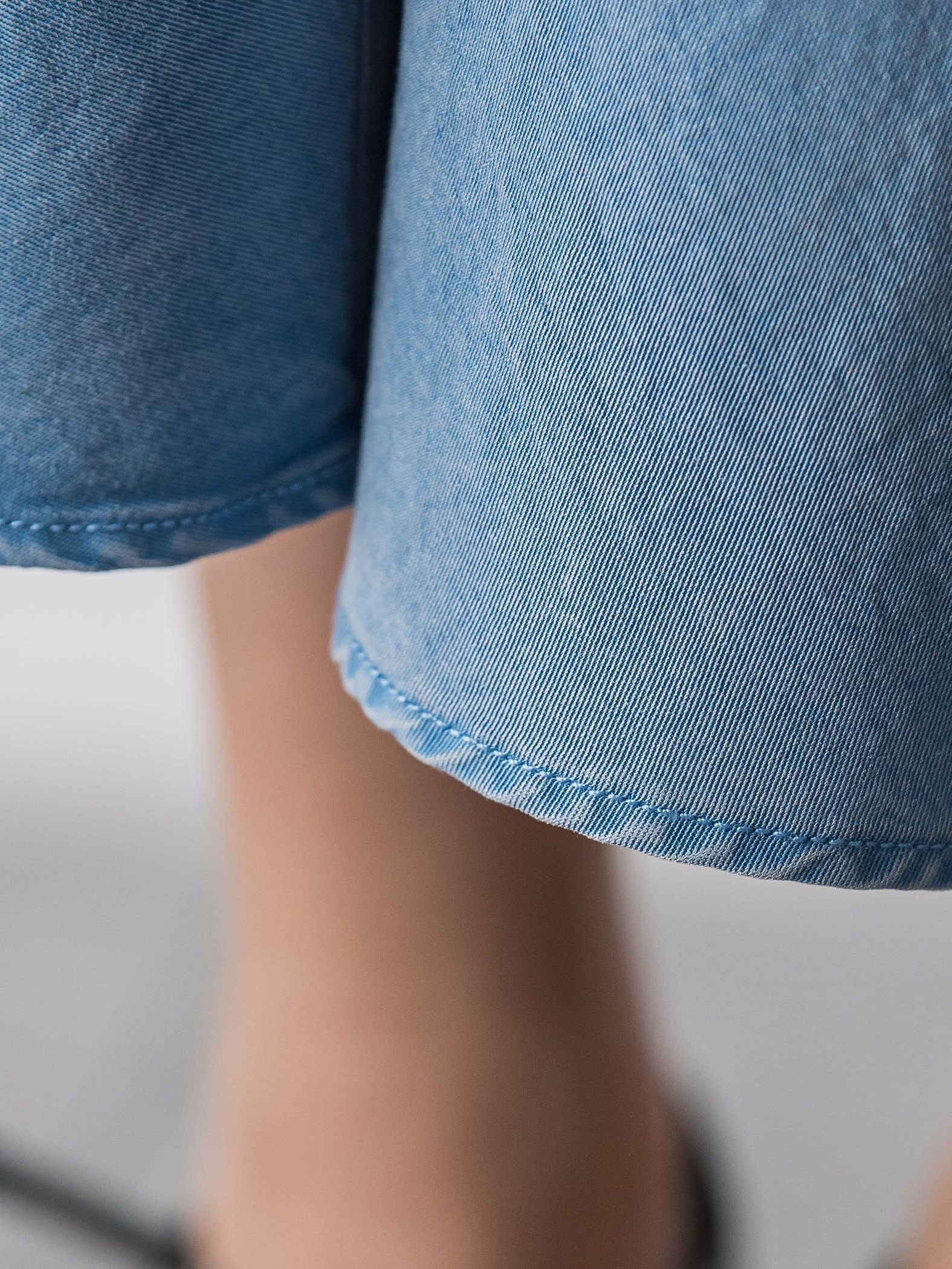 【40周年限定】カラーデニムセミフレアスカート