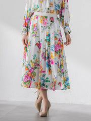 ビッグフラワーブーケスカート