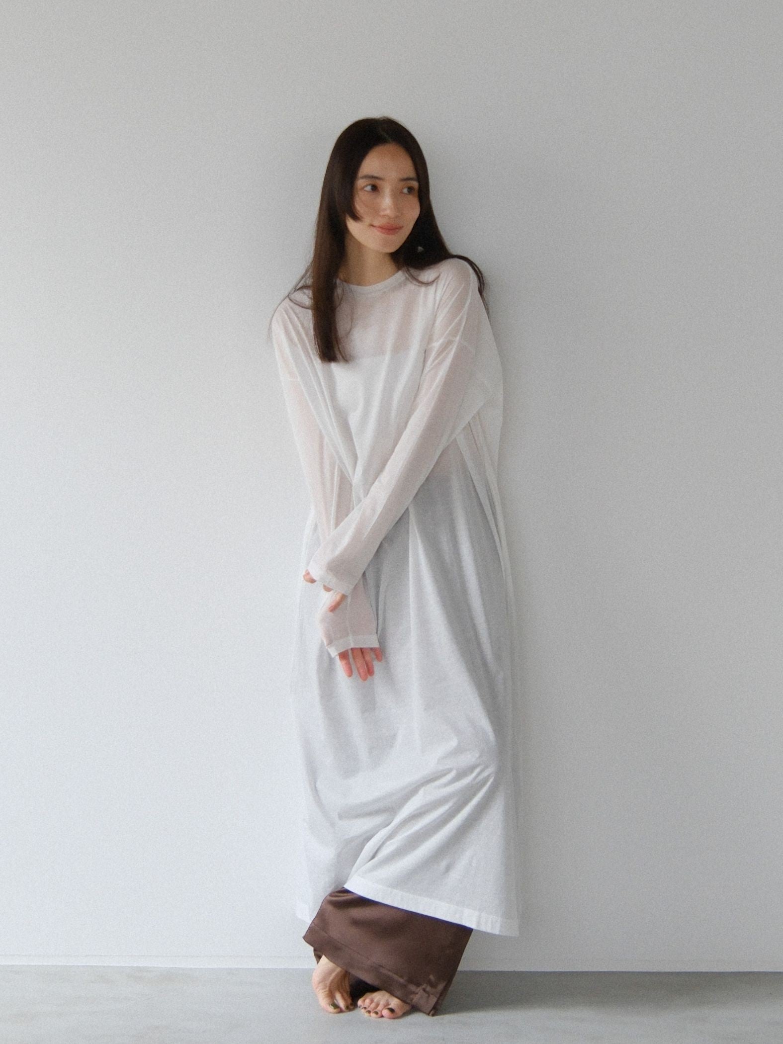 sheer long dress【日本製】