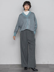 【一瞬で楽とキレイを叶える】裏起毛イージーワイドパンツ≪手洗い可能≫