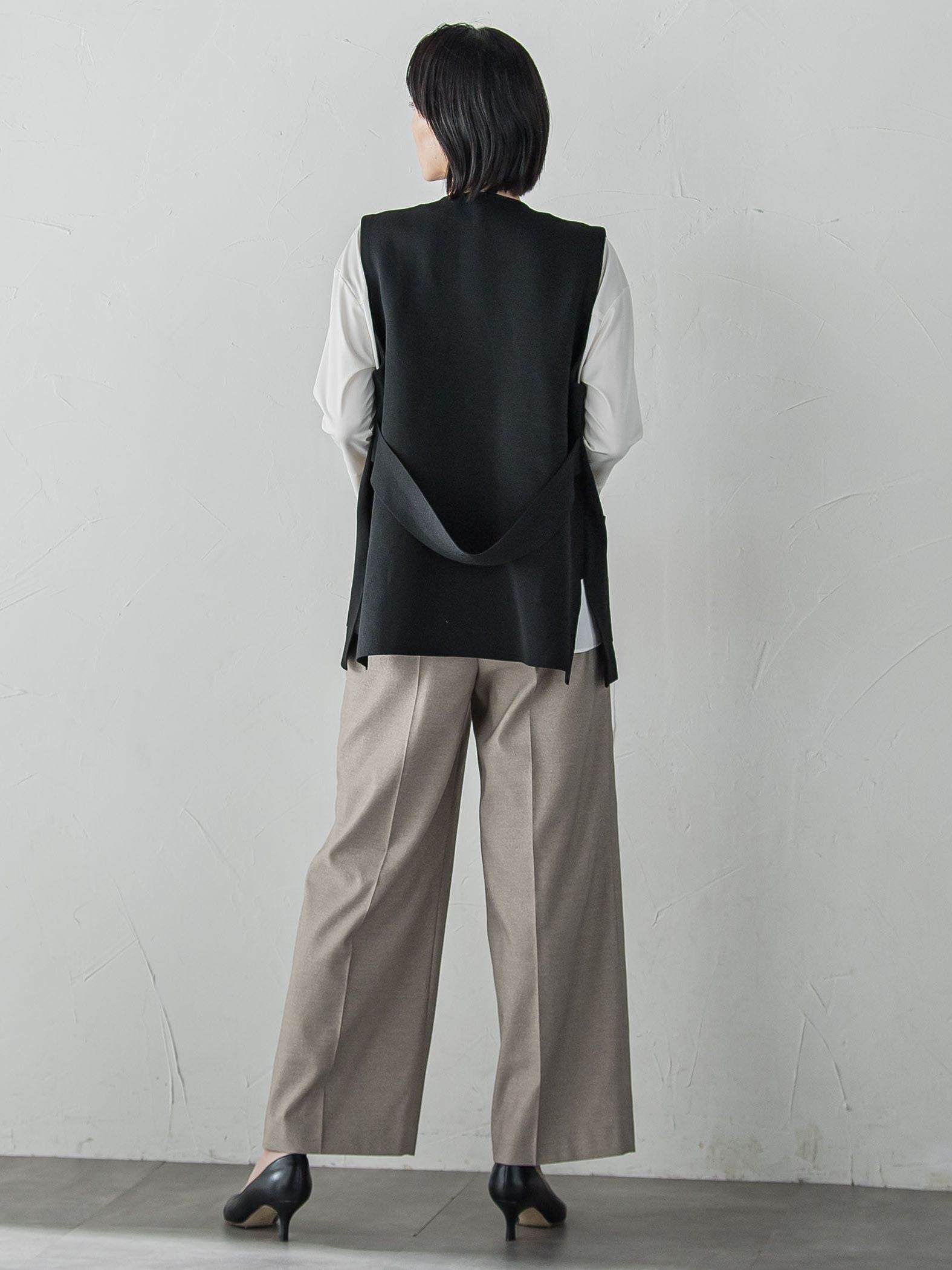 キラメキストレッチワイドパンツ≪洗濯機で洗える≫