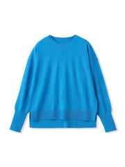 【WEB限定】ベーシックウールクルーネックニット≪洗える≫
