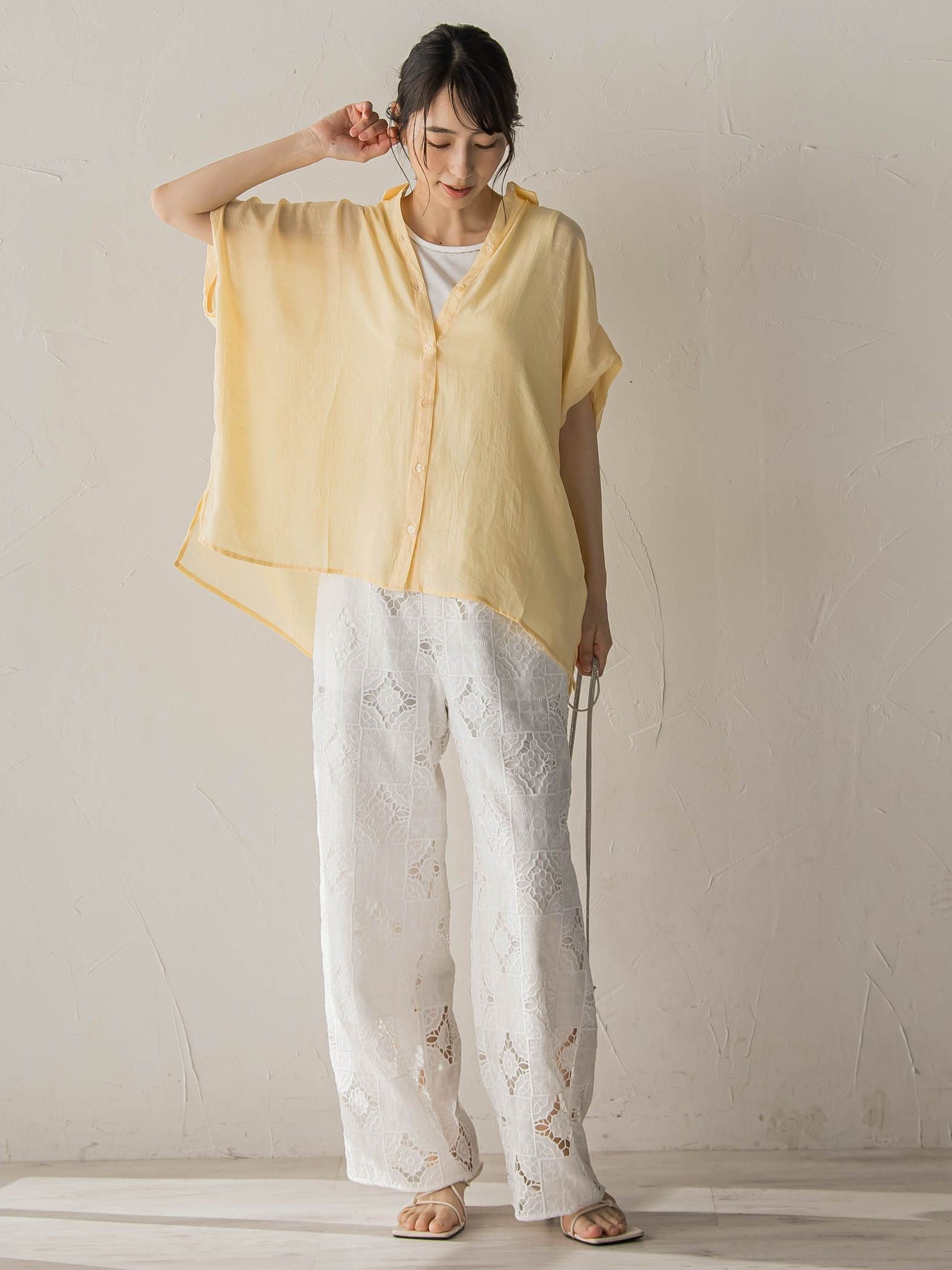 【WEB限定カラーあり】ドルマンブラウス+タンクSET