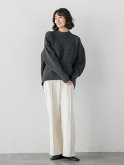 【WEB限定/大きいサイズ】”まるで毛布”とろける裏起毛ワイドパンツ