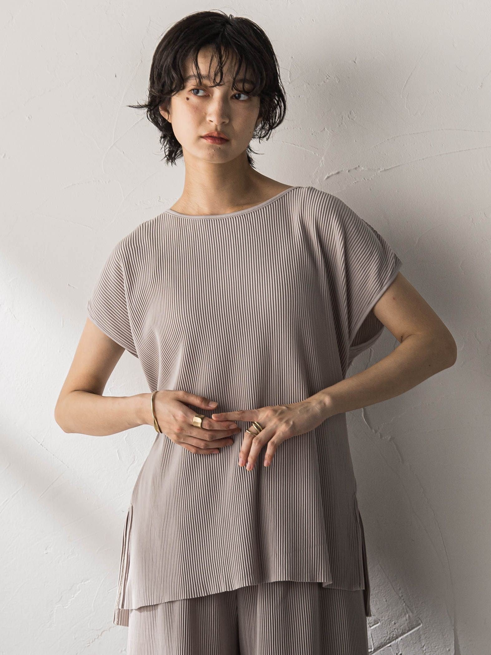 【WEB限定】クリスタルプリーツパンツセットアップ