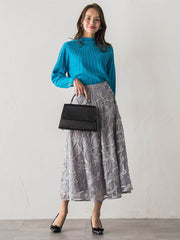 スパンコールテープチュールスカート