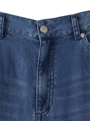 ドレープシルクデニムパンツ