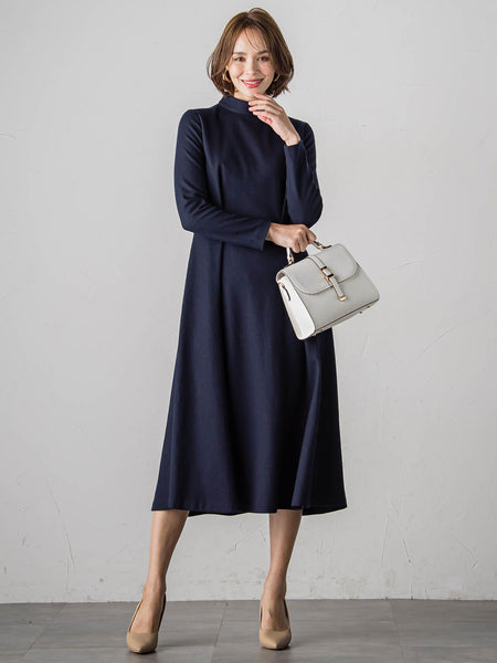 【WEB限定カラーあり/新色追加】ルミナリー圧縮スムースワンピース