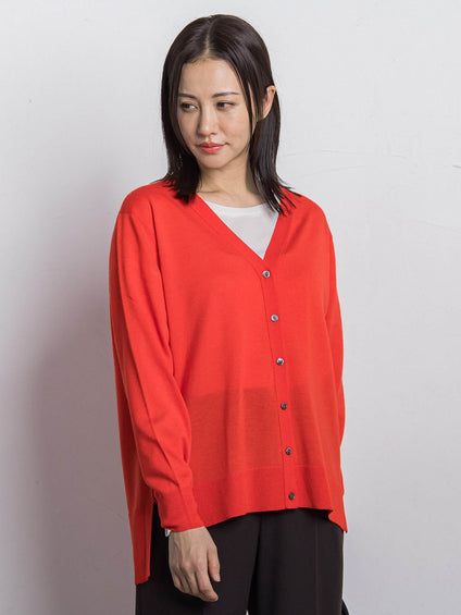 【WEB限定】ベーシックウールカーディガン≪洗える≫