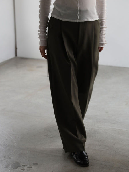 Gabardine tack trousers【日本製】≪手洗い可能≫