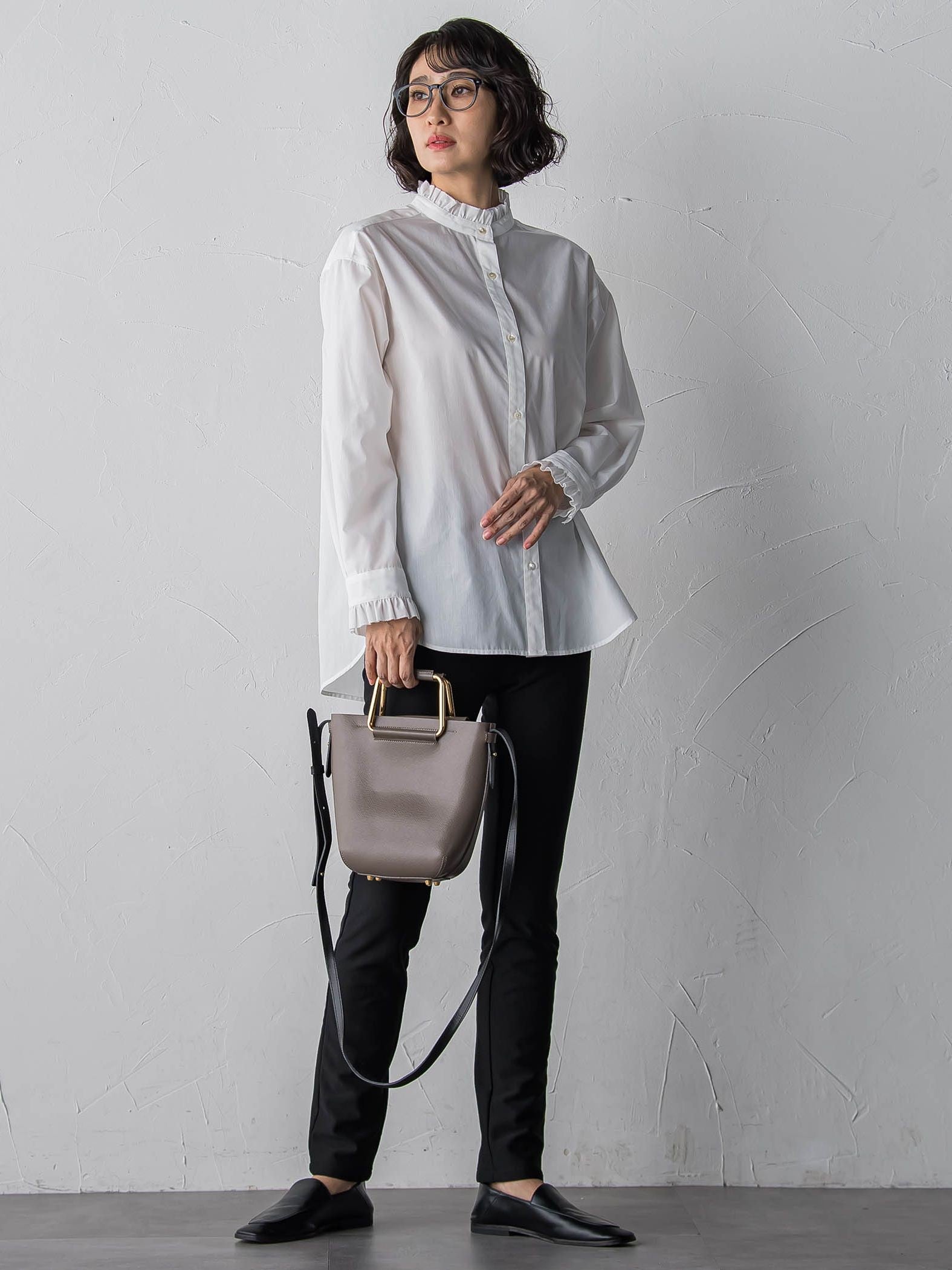 【大きいサイズ】ネックフリルブラウス