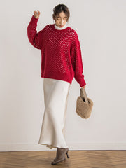 メッシュガラプルオーバー≪手洗い可能≫