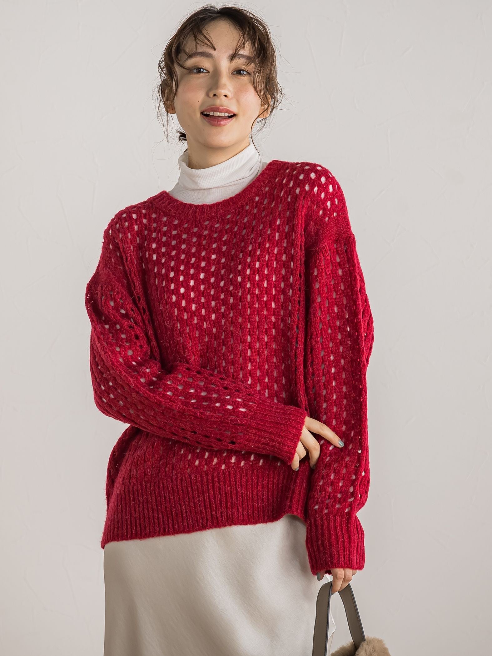 メッシュガラプルオーバー≪手洗い可能≫