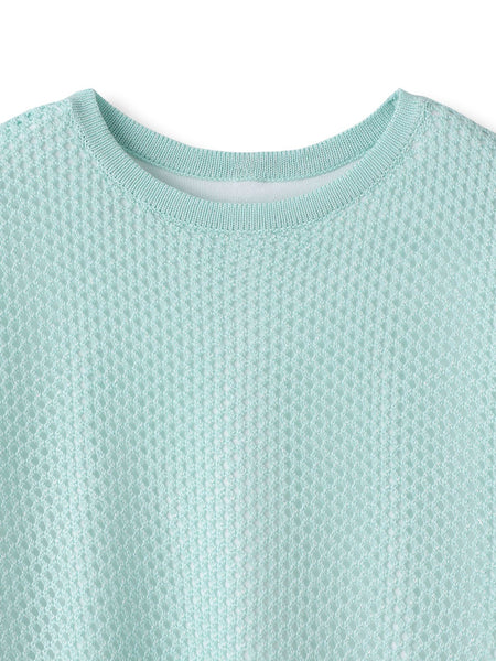 メッシュ柄レイヤードニット≪手洗い可能≫