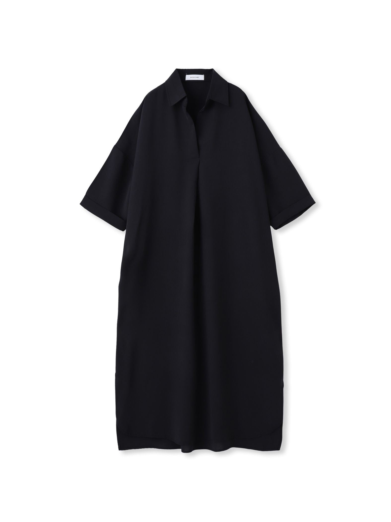 【WEB限定】スキッパーチュニックワンピース≪洗濯機で洗える≫
