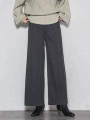 【WEB限定】裏起毛プリーツパンツ≪手洗い可能≫