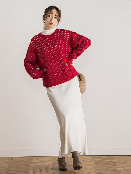 メッシュガラプルオーバー≪手洗い可能≫