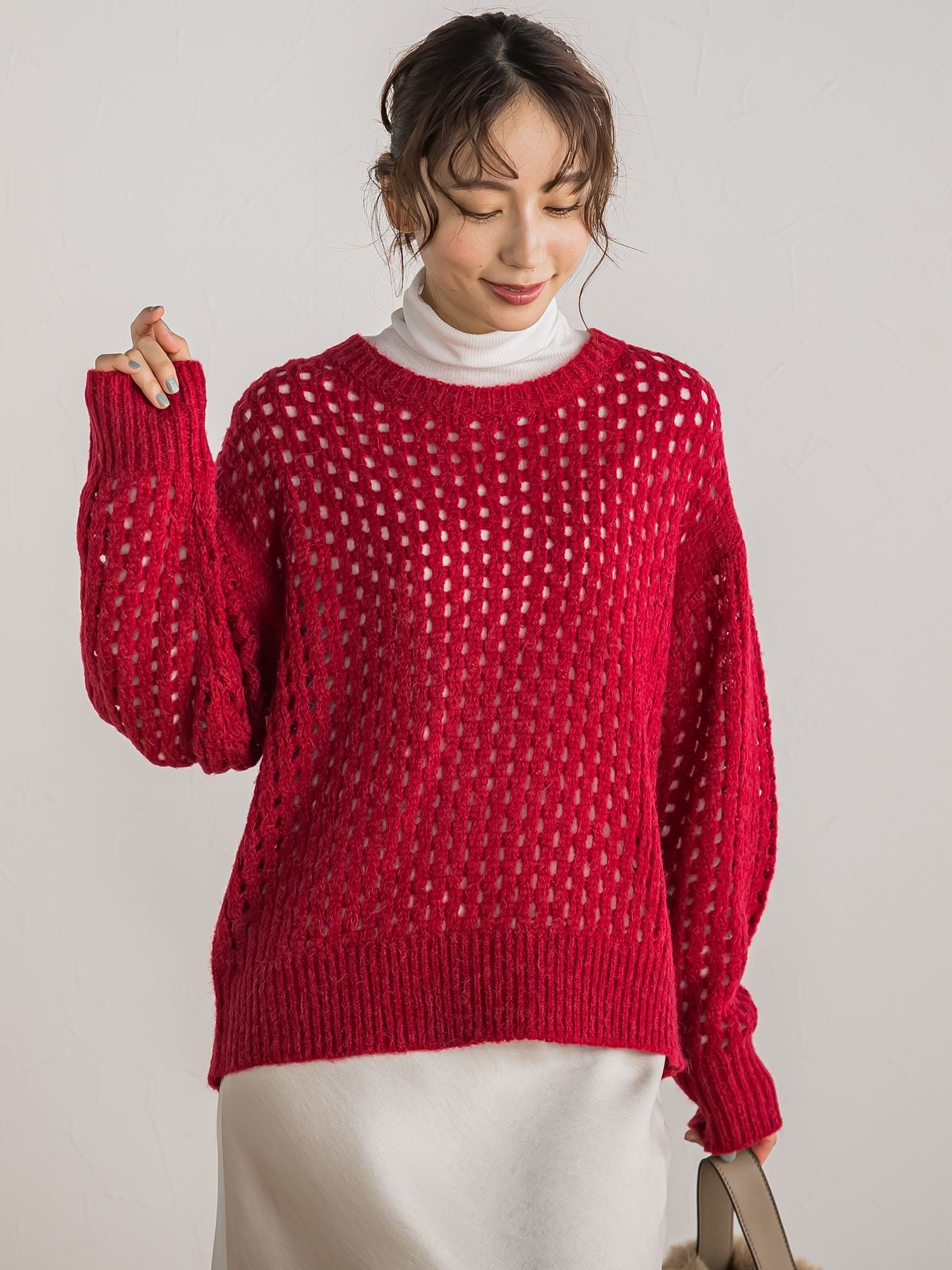 メッシュガラプルオーバー≪手洗い可能≫