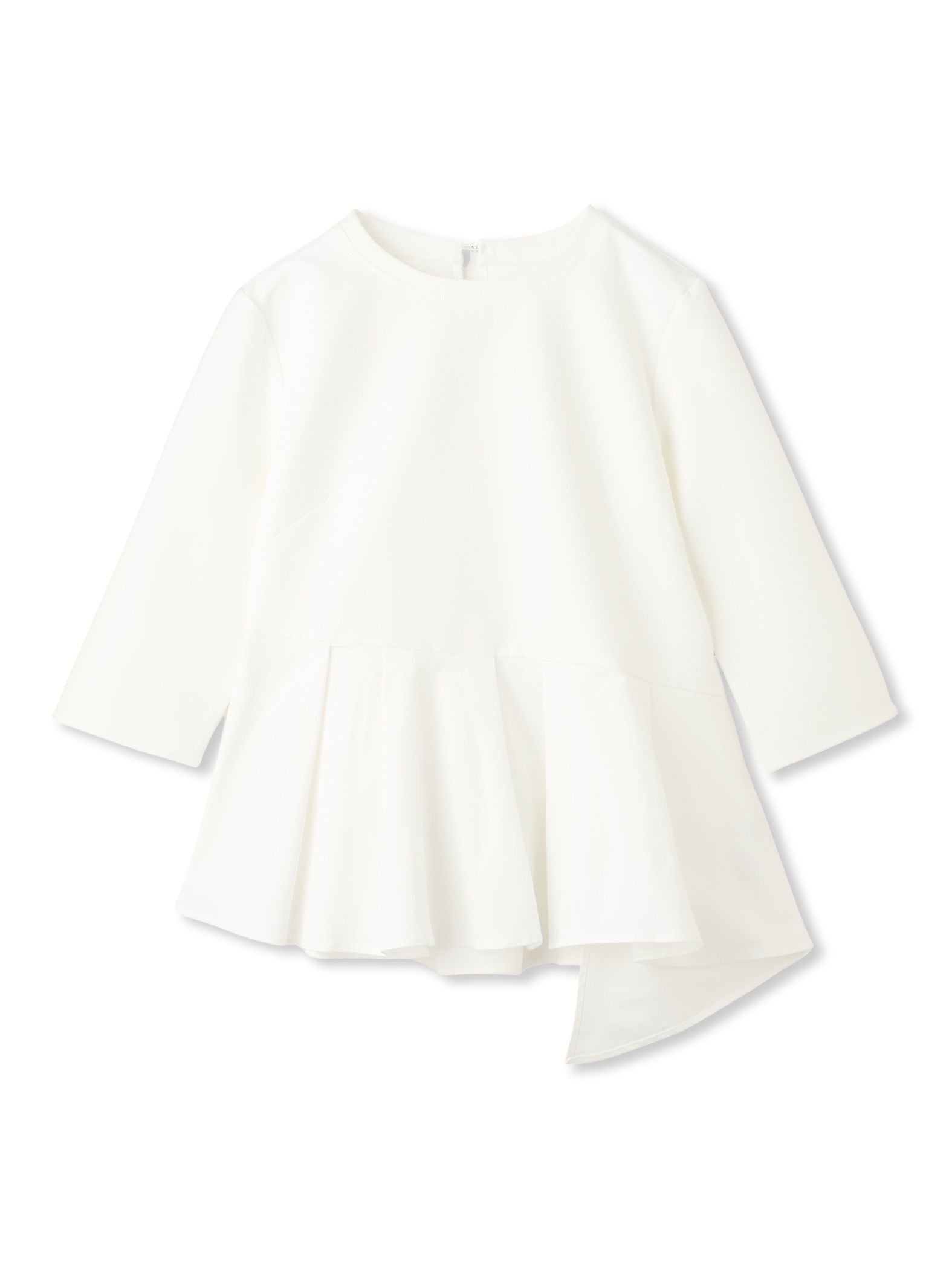 ダブルクロスストレッチペプラムブラウス